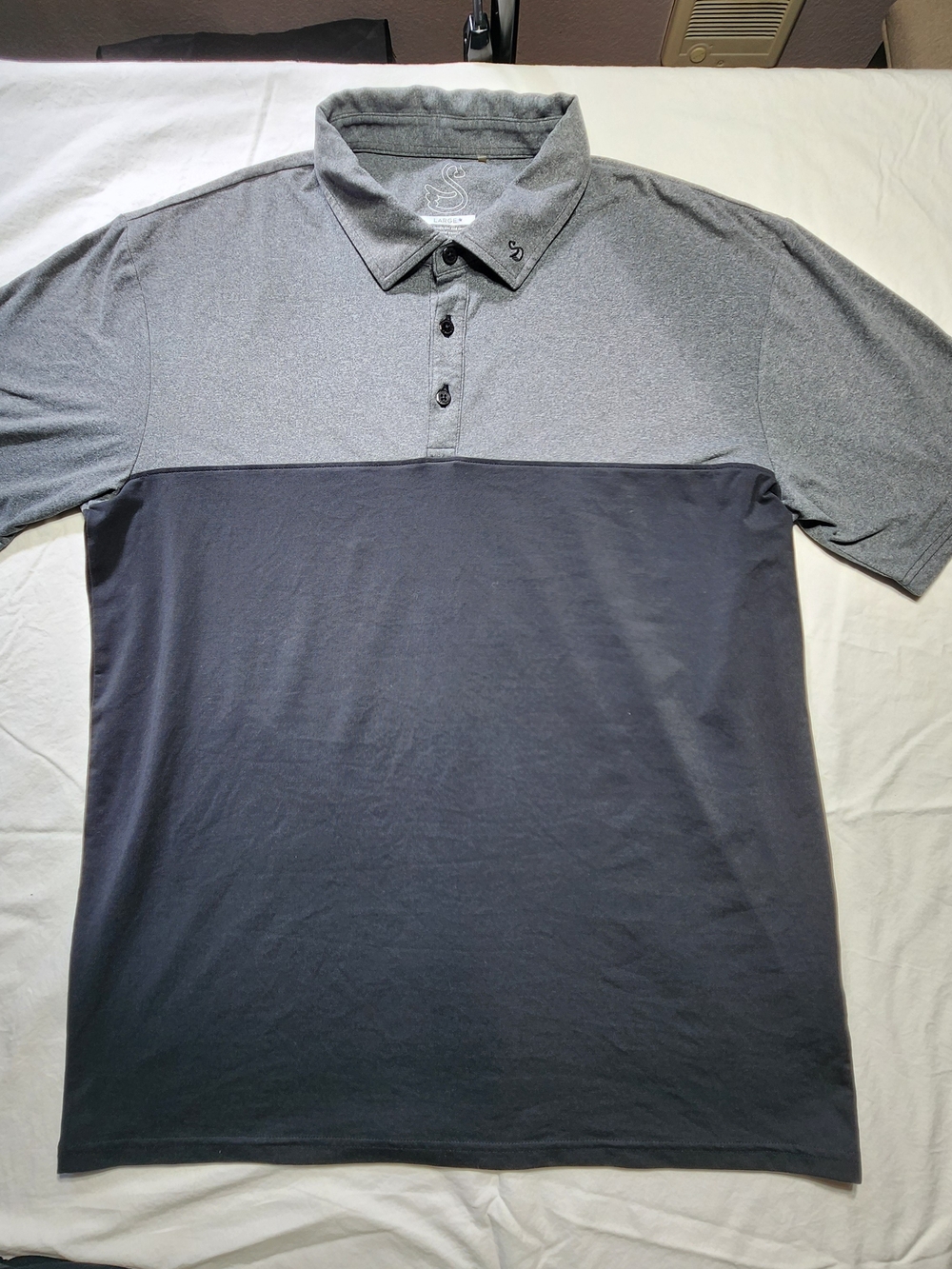 Men's Two-Tone Gray Polo Shirt